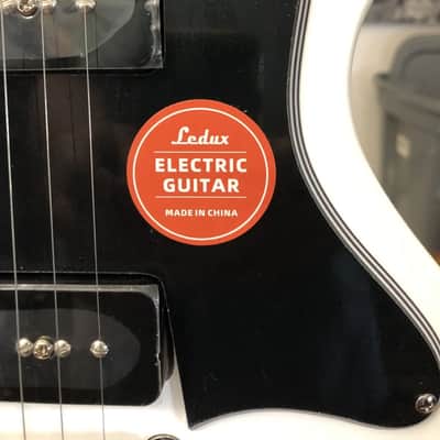 Ledux White LP Special Double Cutaway Electric Guitar - Dual Single Coil Pickups image 3