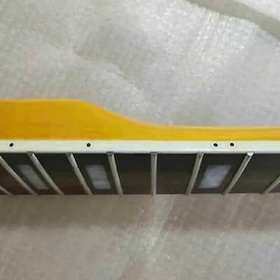 Gloss Yellow Guitar Tele Telecaster Style Neck with Rosewood Fingerboard image 2