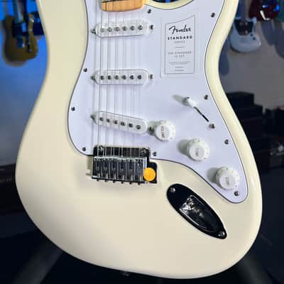 Fender Standard Stratocaster Electric Guitar - Olympic White Auth Deal Free Ship! 453 GET PLEK’D FREE! image 1