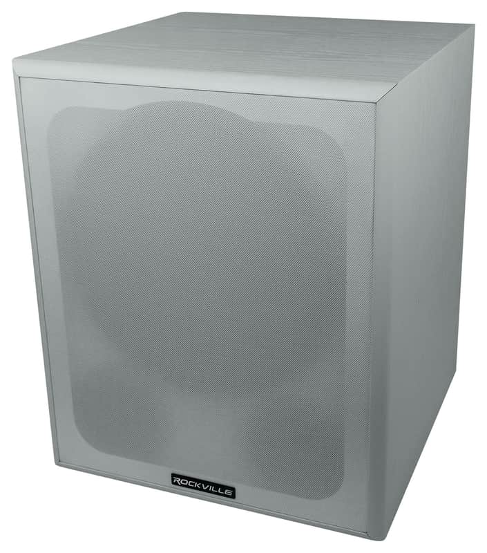 Rockville Rock Shaker 12" Inch White 400w Powered Home Theater Subwoofer Sub image 1
