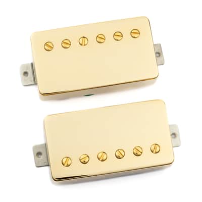 Tonerider Alnico 2 Classic Humbucker F-Spaced Set (50mm Neck, 52mm Bridge)/Gold cover image 1