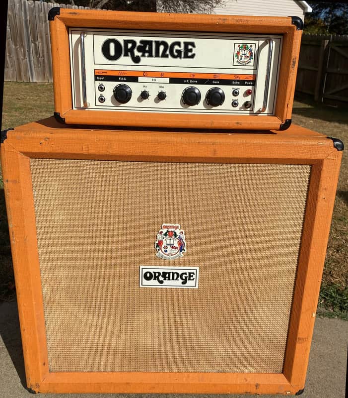 1973 Orange OR 120 Head & Cabinet Half-Stack Original Orange Head & Cab! RARE & Powerful! image 1