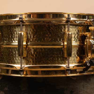 Pearl 5.5x14 Jimmy DeGrasso Signature Hammered Brass Snare Drum image 3