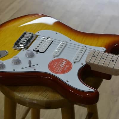 Fender Squier Affinity Series Stratocaster FMT HSS Sienna Sunburst Electric Guitar image 8
