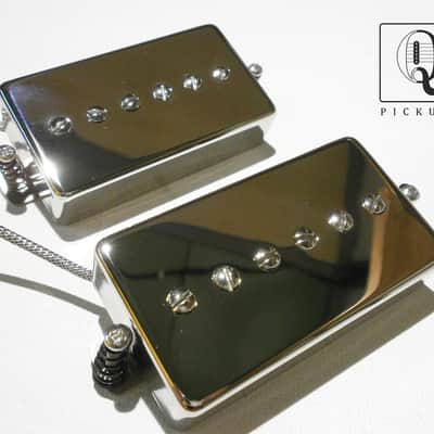 Humbucker Sized P90 Pickups SET Hand Wound PAF Size Single Coil Q Bridge Neck by Q pickups image 1