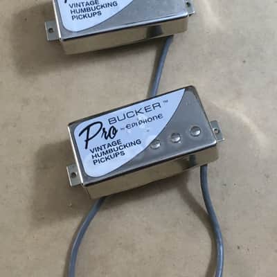 2 Vintage Pro-Bucker Epiphone USA Gibson Les Paul Humbucker Pickups Neck Bridge! image 2