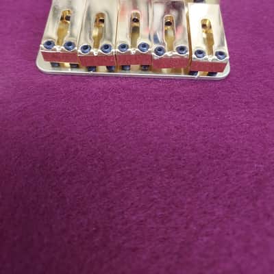 Jerman Five String electric Mandolin Bridge Brass image 1