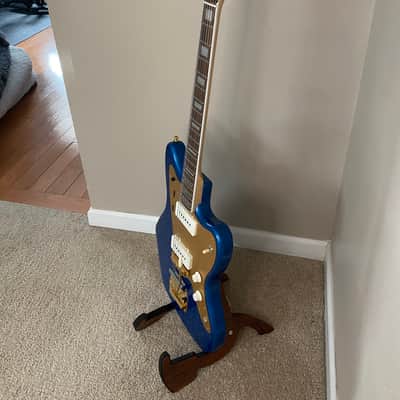 Squier 40th Anniversary Gold Edition Jazzmaster - 2022 - Lake Placid Blue with Lollar Black Bobbin Pickups and Wiring Harness image 4