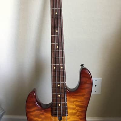 Sadowsky NYC 21 Fret Left Handed 2001 Quilted Maple Tobacco Burst image 5