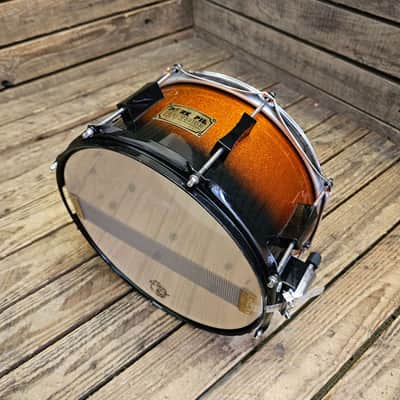 Snare Drum 13" Pork Pie USA, Orange To Black Glitter USED! RKPIE120526 image 2