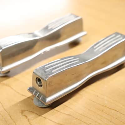 Ludwig USA Nickel Classic Large Bowtie Drum Lugs 2pk Vintage 1960's image 3