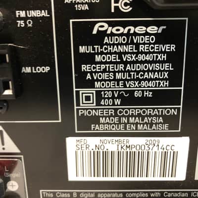 Pioneer VSX-9040TXH Receiver HiFi Stereo Audiophile 7.1 Channel THX HDMI Sirius image 6