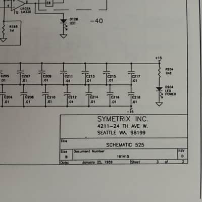 Operating Manual for Symetrix 525 Dual Gated Compressor / Limiter 1989 image 6