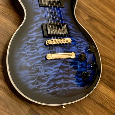 Soloking SLS60QM Deluxe in Black Aqua Burst Nafiri Special Run image 5
