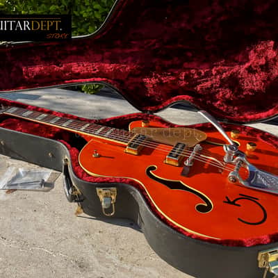 ✮BEAUTIFUL✮2007 Gretsch G-6120 DSV✮DYNASONICS✮BIGSBY✮Orange Stain✮ 7.0 LBS!✮OHSC image 1