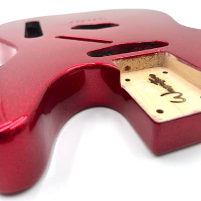 Warmtone Custom Guitars Tele Style Guitar Body “Red Sparkle” image 5