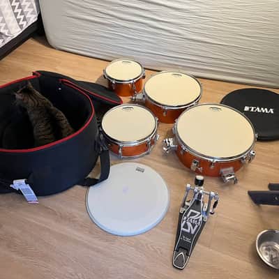 Tama CJB46BOS Cocktail Jam Portable 4pc Drum Set 2017 without hardware ( (bass drum legs, connecting bar for drum pedal, connecting pipes, and tom holders  cymbal holders)p/n DSS28LJ image 4