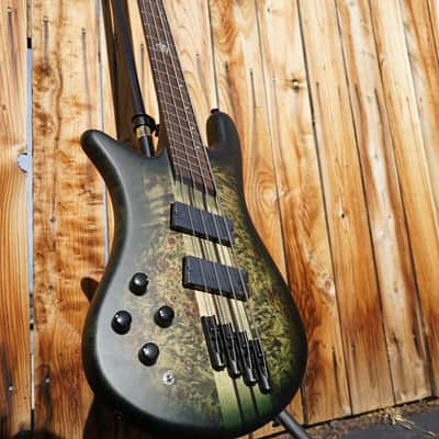 Spector NS Dimension 4 Multi Scale Haunted Moss Matte Left Handed 4-String Bass Guitar w/ Gig Bag (NOS) image 5