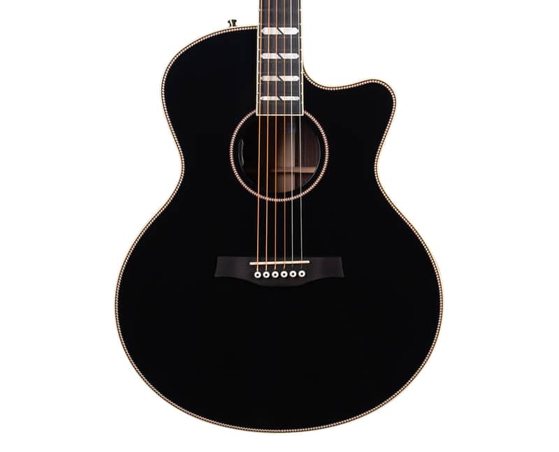 Godin Connaisseur MJ Blk RW A/E Guitar Mini-Jumbo - Black - Open Box image 1
