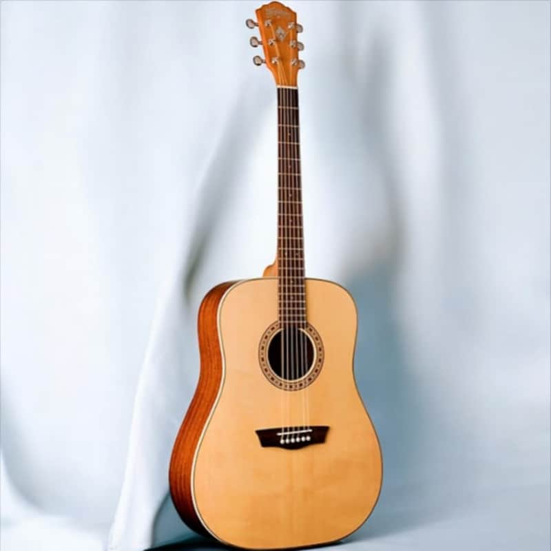Washburn WD7S Dreadnought Acoustic Guitar Natural image 1