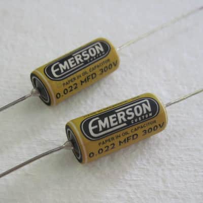 Emerson Custom .022uF Paper in Oil Tone Capacitors set of 2 image 1