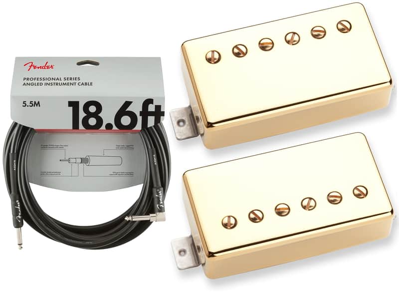 Seymour Duncan Slash APH-2s Alnico II Pro Gold Humbucker Pickup Set ( FREE FENDER 18FT CABLE ) image 1