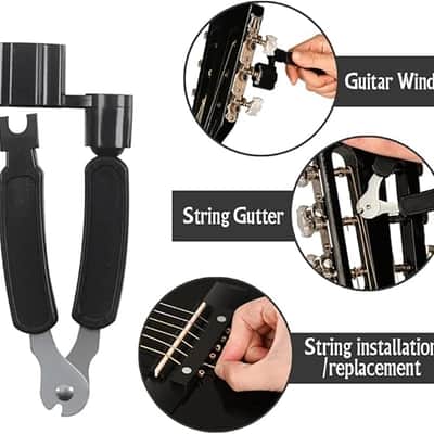 30in Beginner Acoustic Guitar Basic Starter Kit Bag Capo Strings Winders Strap Picks Student Kids Guitar Pickguard with Gig Bag Brwon image 3