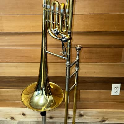 F.E. Olds & Sons S23 Double Bass Trombone 1957-1967 - Yellow Brass image 3