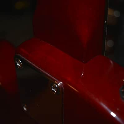DeArmond M-65, in Red w/New Nickel Dunlop Straploks, a New Black pickguard, New Skull knobs & Nice SKB HSC image 8