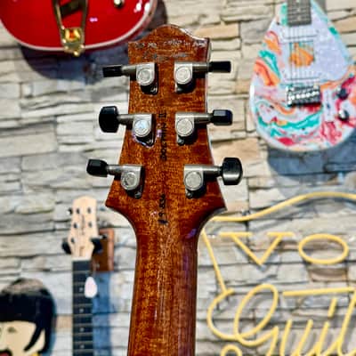 Nik Huber DOLPHIN CUSTOM LEFTY Super Flame Top Curly Mahogany  BRAZILIAN ROSEWOOD ( 2010) image 8