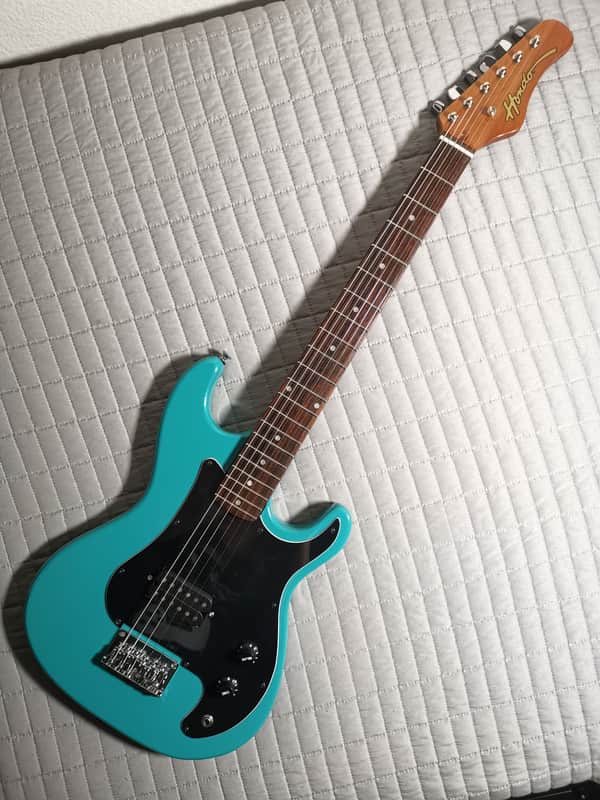 1980's Hondo H-715/BL (Indonesia) - Blue w/Mahogany Neck/SETUP/FRETWORK image 1