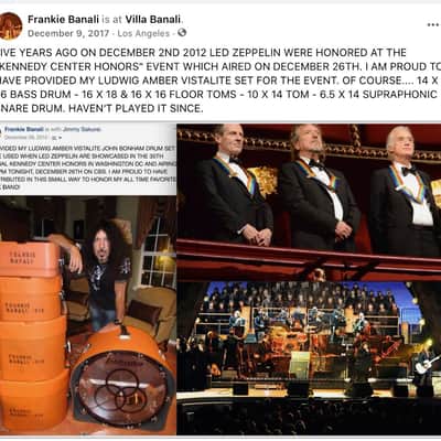 Quiet Riot, Frankie Banali's  2012 Kennedy Center Ludwig "Bonham" Amber  Vistalite Kit 14/16/18/26 image 2