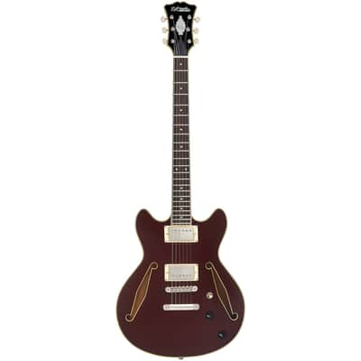 D'Angelico Excel Mini DC Tour Electric Guitar (Semi-Hollowbody - Wine) image 1