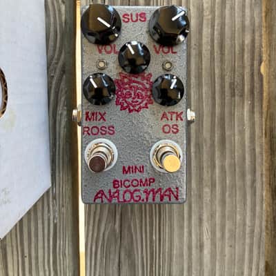 Analogman five knob Mini Bi-Comp 2010s - Silver compressor Comprossor Orange squeezer Dan Armstrong with box image 3