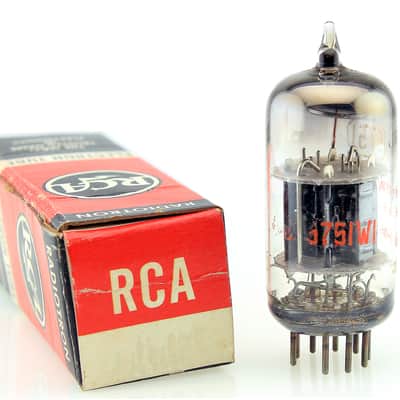 1965 RCA JRC 5751W1  5751 (12AX7A) Black Plate NOS? Vacuum Tube image 3