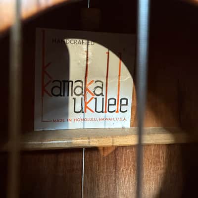 Kamaka Baritone Ukulele HF-4 - Vintage White Label w/ case - AS IS image 2
