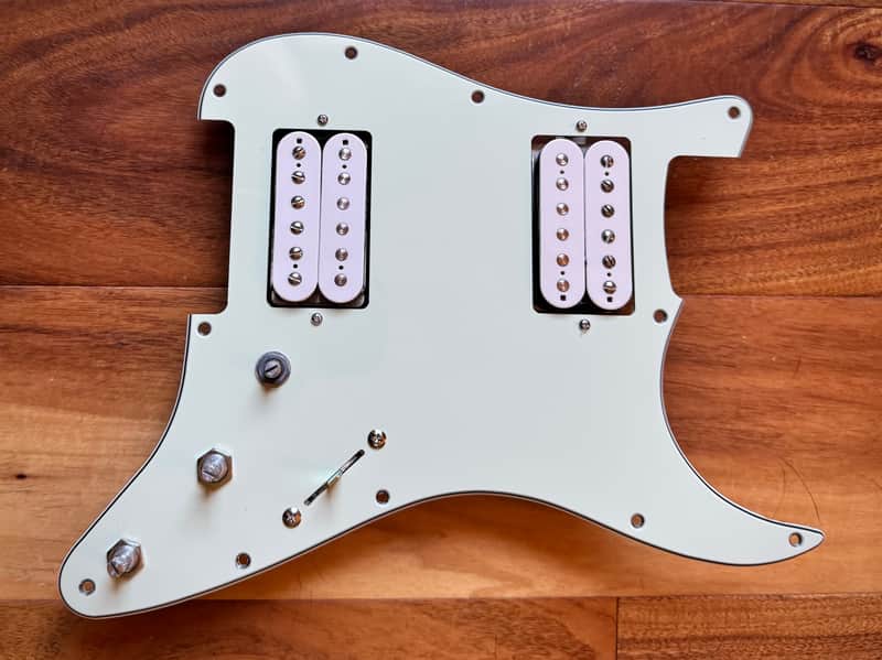 Lindy Fralin - Pure PAF Loaded Stratocaster Pickguard w/ Coil Splitting - Mint Green & Bone White image 1