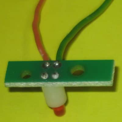 lightly used Boss RED LED on a very small rectangle circuit board + green & orange wires (works fine) for Boss compact size pedals - came off of a lightly used 2005 DD3 pedal (the DD-3B version) (NO pedal included / NO other items included) image 15
