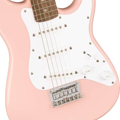 Squier Mini Stratocaster Electric Guitar, Shell Pink, Laurel Fingerboard image 3