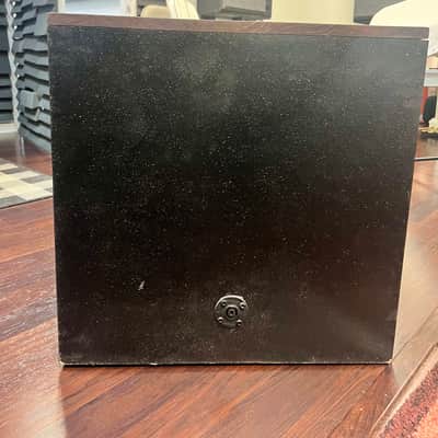Exquisite TC Sounds LMS Ultra 5400 18" Subwoofer - Pristine Condition, sleek black satin, striking red trim, and luxurious wood grain base. image 2