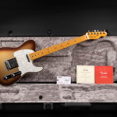 2022 Fender American Ultra Telecaster MN - Mocha Burst | USA Maple Fretboard Noiseless Pickup Compound Radius Locking Tuner 3.38kg | CoA OHSC image 2