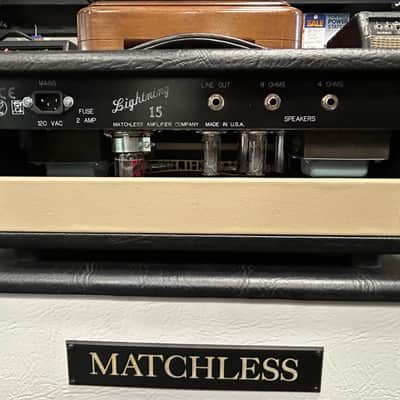 Matchless Lightning 15-Watt Guitar Amp Head & ESS Cabinet 2022 - Black/ Mocha/ White image 14