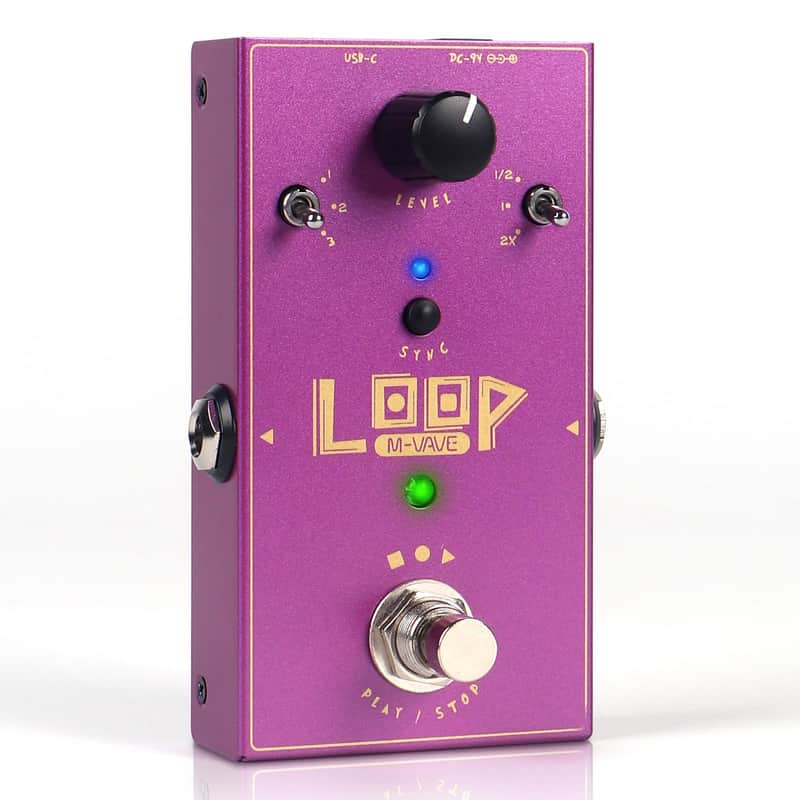 M-vave Loop Pedal for Electric Guitar,Stereo Looper Pedal with 3-Gear Speed Control, 3-Track 11 Mins Looper Recording Capacity, (Price includes the import duty for US buyer) image 1