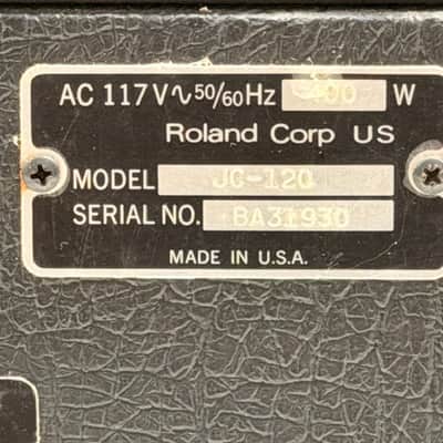 Roland JC-120 Jazz Chorus 120-Watt 2x12" Stereo Guitar Combo Amp image 16