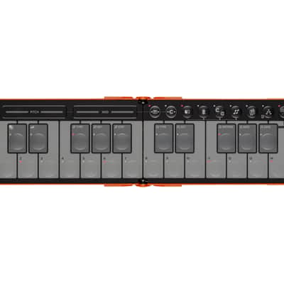Korg nanoKEY Fold Foldable MIDI Keyboard (Lava Orange) image 1