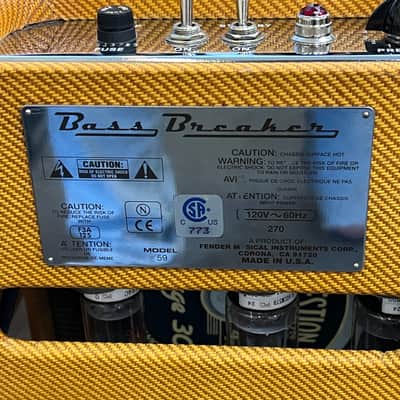 Fender Bass Breaker Custom Shop 40-Watt 2x12" Guitar Amplifier Combo 2002 Tweed Solid Pine Wood Cabinet image 8