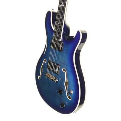PRS SE Hollowbody II Electric Guitar, Faded Blue Burst w/Hard Case image 7