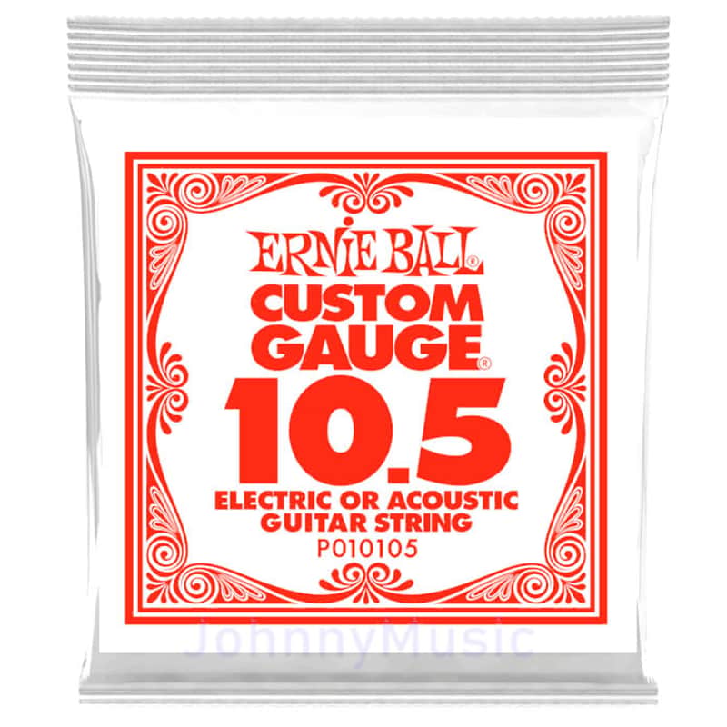 .0105 Custom Gauge Plain Steel Single String For Electric Guitar Strings Specially Tempered High Carbon Tin Plated - The Slinky Standard! image 1
