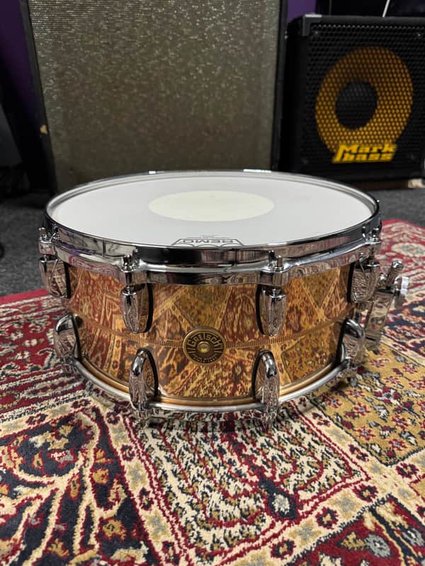 Gretsch G4169B USA Custom Bronze 6.5x14" 20-Lug Snare Drum 2016 - Present - Polished Bronze image 1