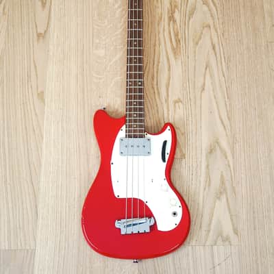 1966 Kalamazoo Bass KB-1 Vintage Short Scale Bass Guitar Cardinal Red EB-0 w/ohc image 2
